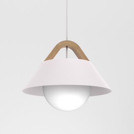 Lustră pe cablu FUNDA 1xE27/15W/230V crem