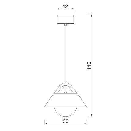 Lustră pe cablu FUNDA 1xE27/15W/230V crem