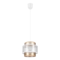 Lustră pe cablu GABI 1xE27/60W/230V aurie/albă d. 20 cm