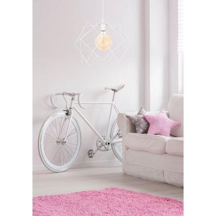 Lustră pe cablu GALL 1xE27/60W/230V alb