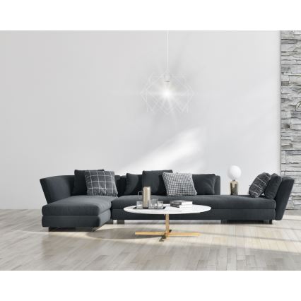 Lustră pe cablu GALL 1xE27/60W/230V alb