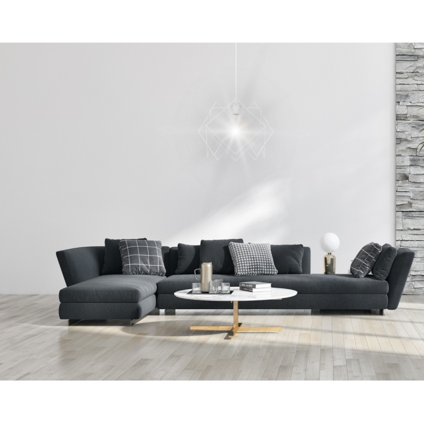 Lustră pe cablu GALL 1xE27/60W/230V alb