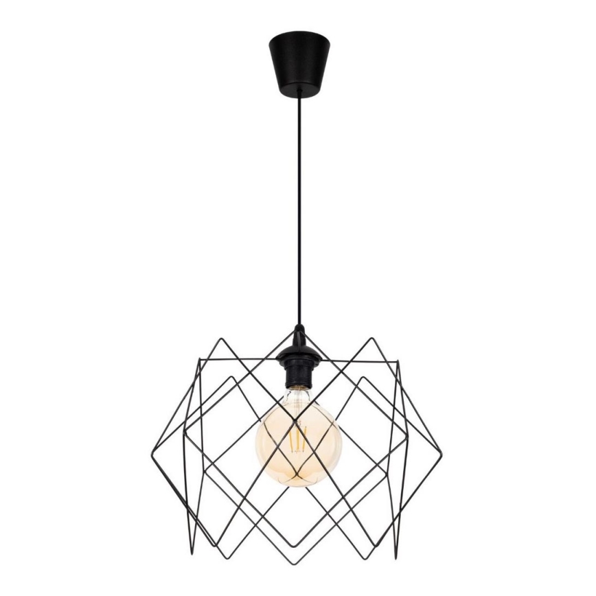 Lustră pe cablu GALL 1xE27/60W/230V negru