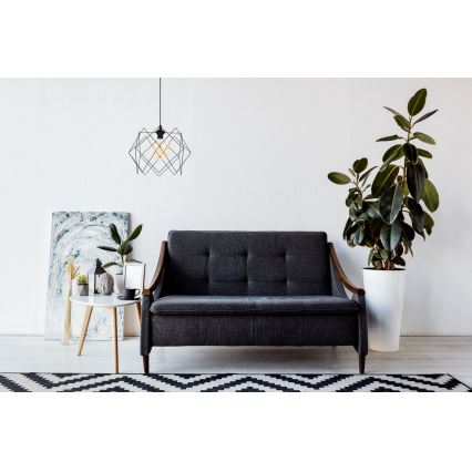 Lustră pe cablu GALL 1xE27/60W/230V negru