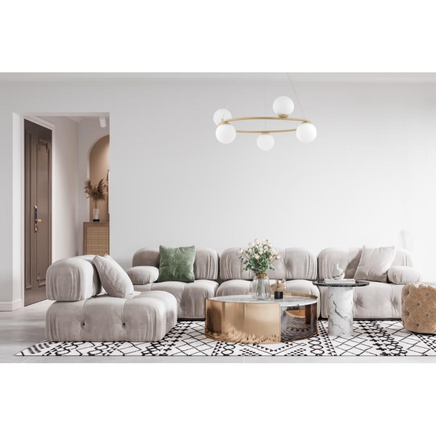 Lustră pe cablu GAMA 5xG9/12W/230V auriu