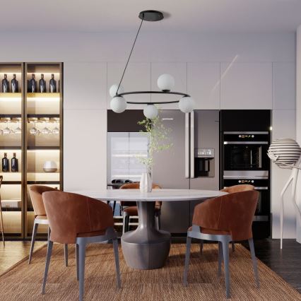 Lustră pe cablu GAMA 5xG9/12W/230V negru