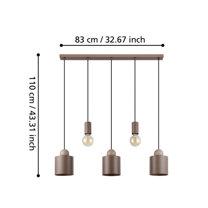 Lustră pe cablu 5xE27/40W/230V Eglo