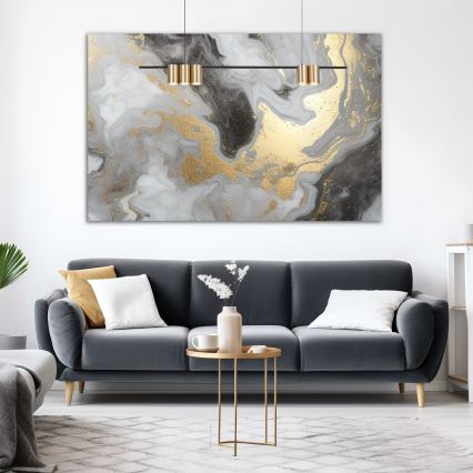 Lustră pe cablu GENESIS 5xGU10/8W/230V auriu