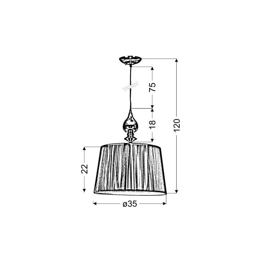 Lustră pe cablu GILLENIA 1xE27/60W/230V
