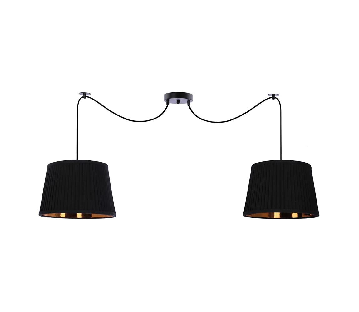 Lustră pe cablu GILLO 2xE27/40W/230V negru