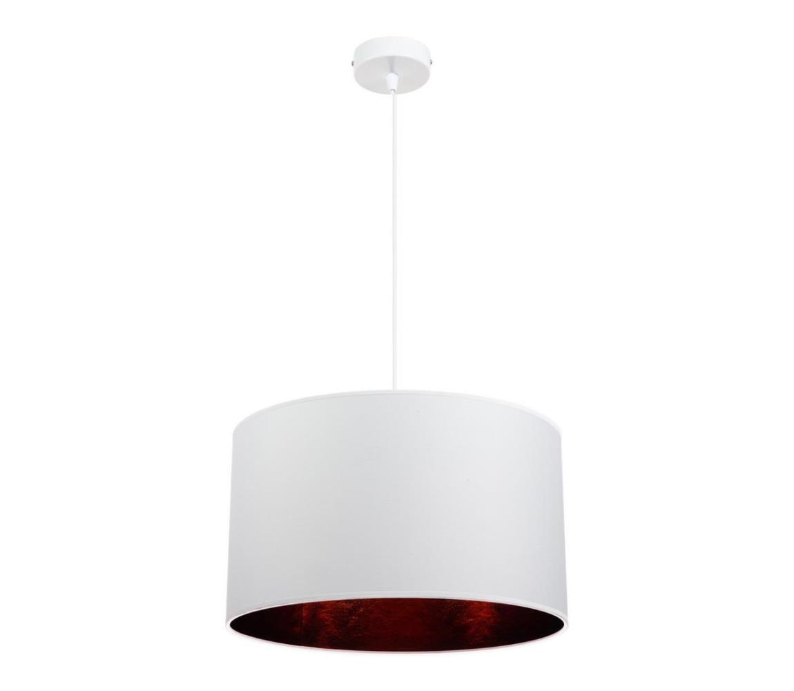 Lustră pe cablu GLEAM 1xE27/60W/230V alb/de cupru
