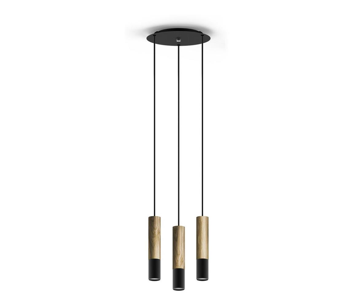 Lustră pe cablu GLEIZ WOOD 3xGU10/35W/230V