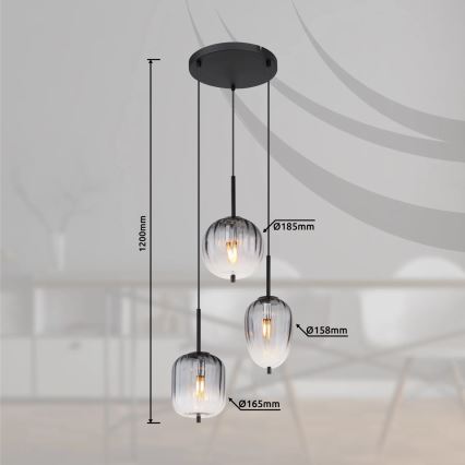 Lustră pe cablu Globo 3xE14/40W/230V