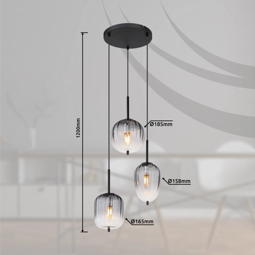 Lustră pe cablu Globo 3xE14/40W/230V