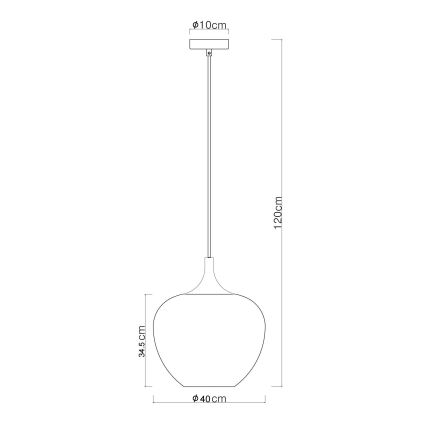 Lustră pe cablu Globo 1xE27/40W/230V