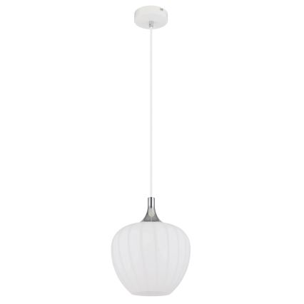 Lustră pe cablu Globo 1xE27/60W/230V d. 24 cm alb