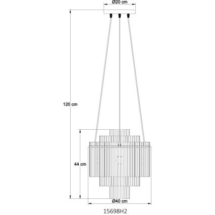 Lustră pe cablu Globo 5xE14/40W/230V negru