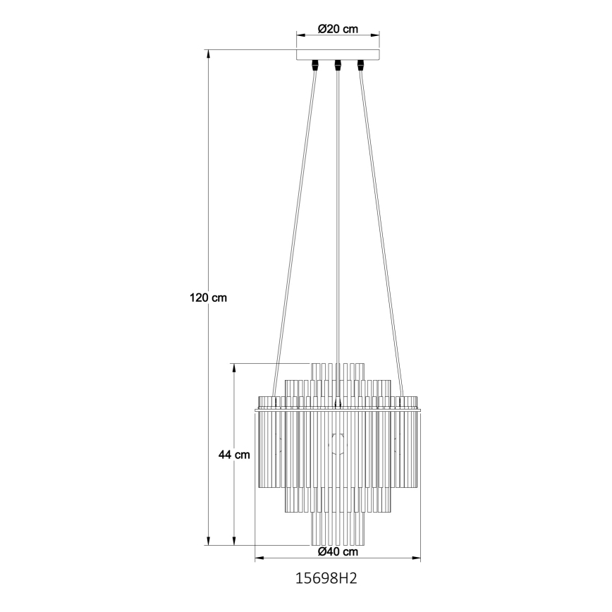 Lustră pe cablu Globo 5xE14/40W/230V negru