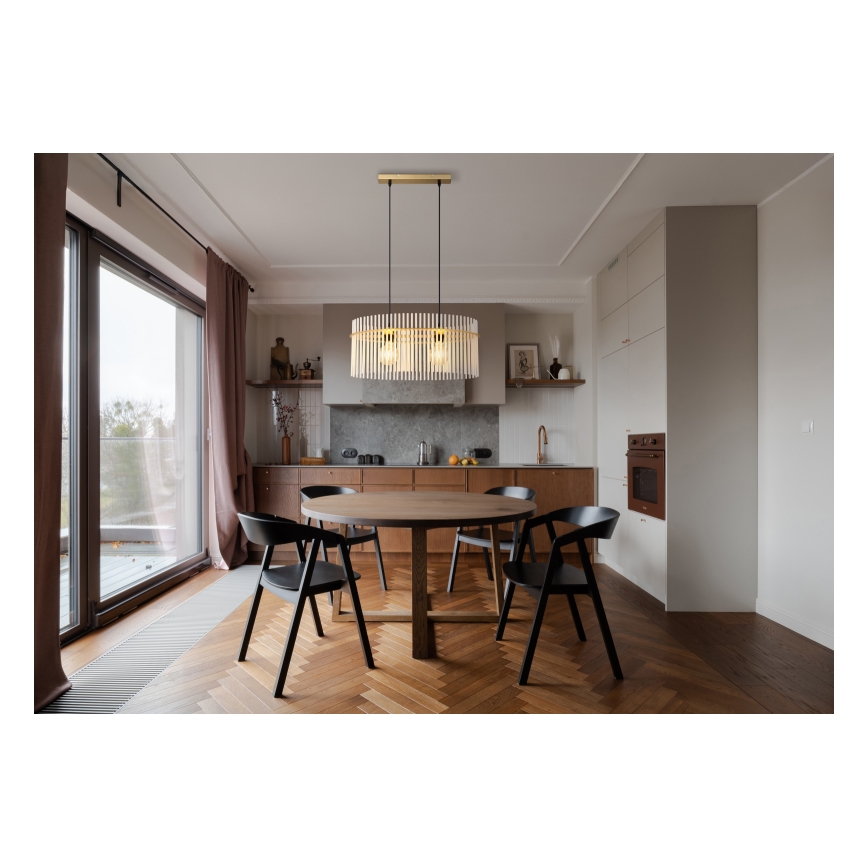 Lustră pe cablu Globo 2xE27/60W/230V auriu