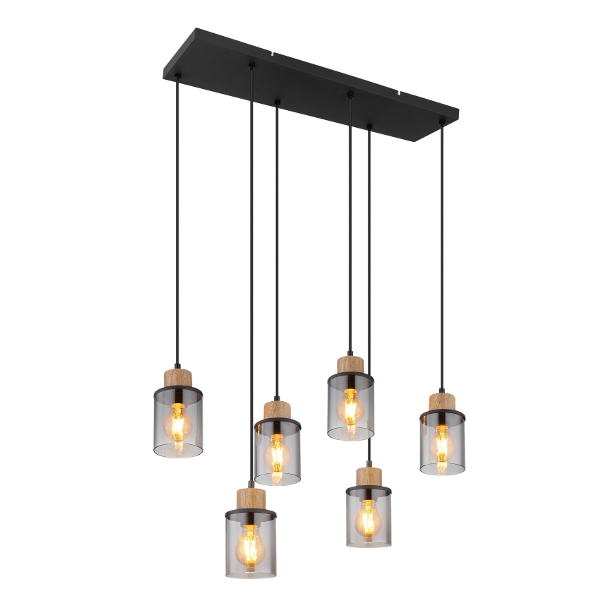 Lustră pe cablu Globo 6xE27/15W/230V