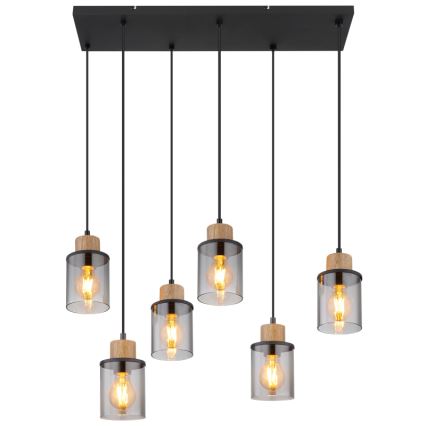 Lustră pe cablu Globo 6xE27/15W/230V