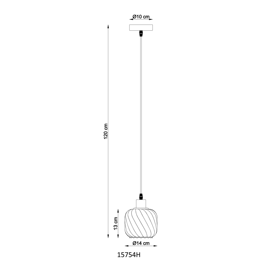 Lustră pe cablu Globo 1xE27/25W/230V d. 14 cm