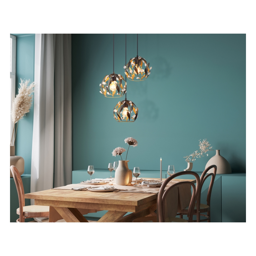 Lustră pe cablu Globo 3xE27/40W/230V d. 41 cm