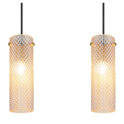 Lustră pe cablu Globo 3xE14/40W/230V auriu