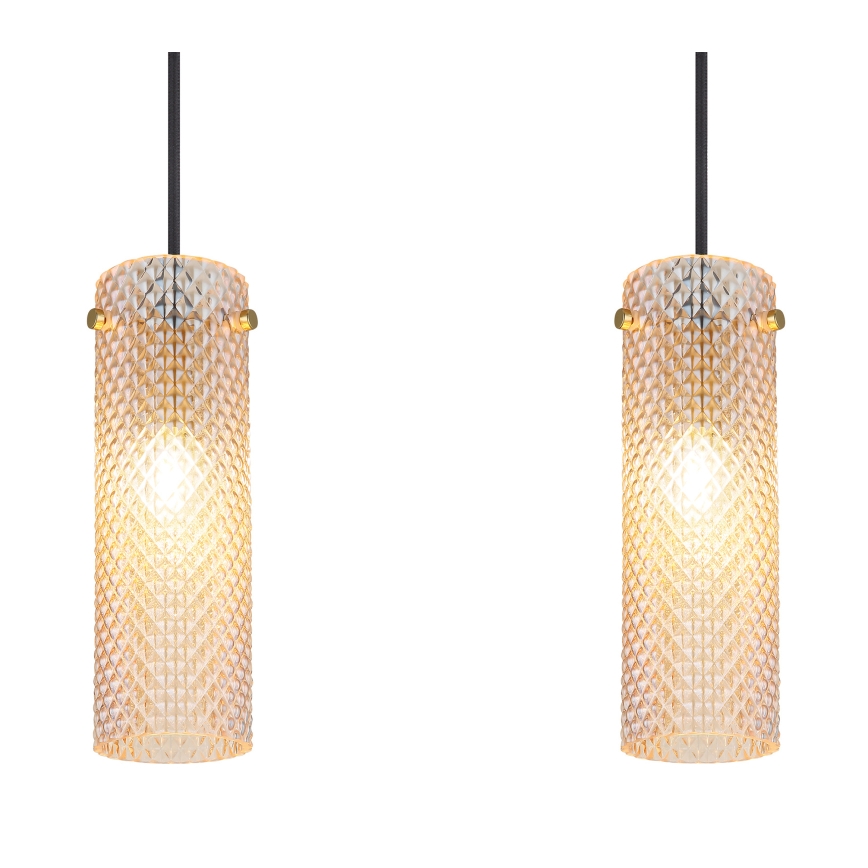 Lustră pe cablu Globo 3xE14/40W/230V auriu