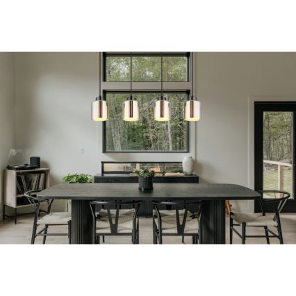 Lustră pe cablu Globo 4xE27/60W/230V crom lucios