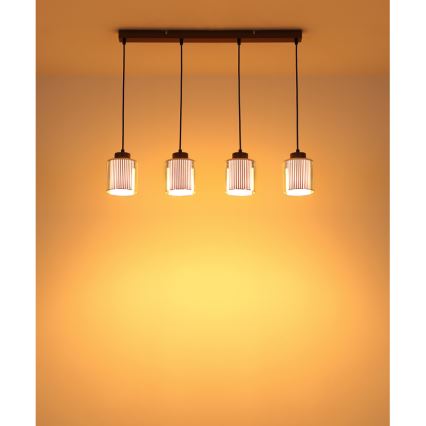 Lustră pe cablu Globo 4xE27/60W/230V crom lucios