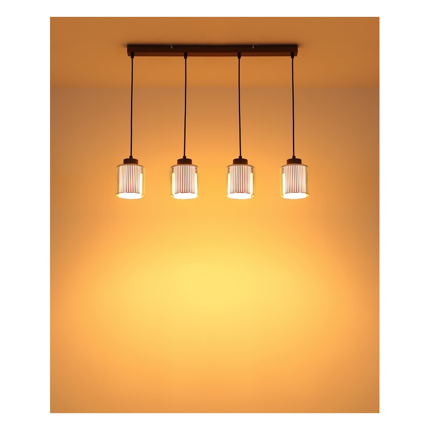 Lustră pe cablu Globo 4xE27/60W/230V crom lucios