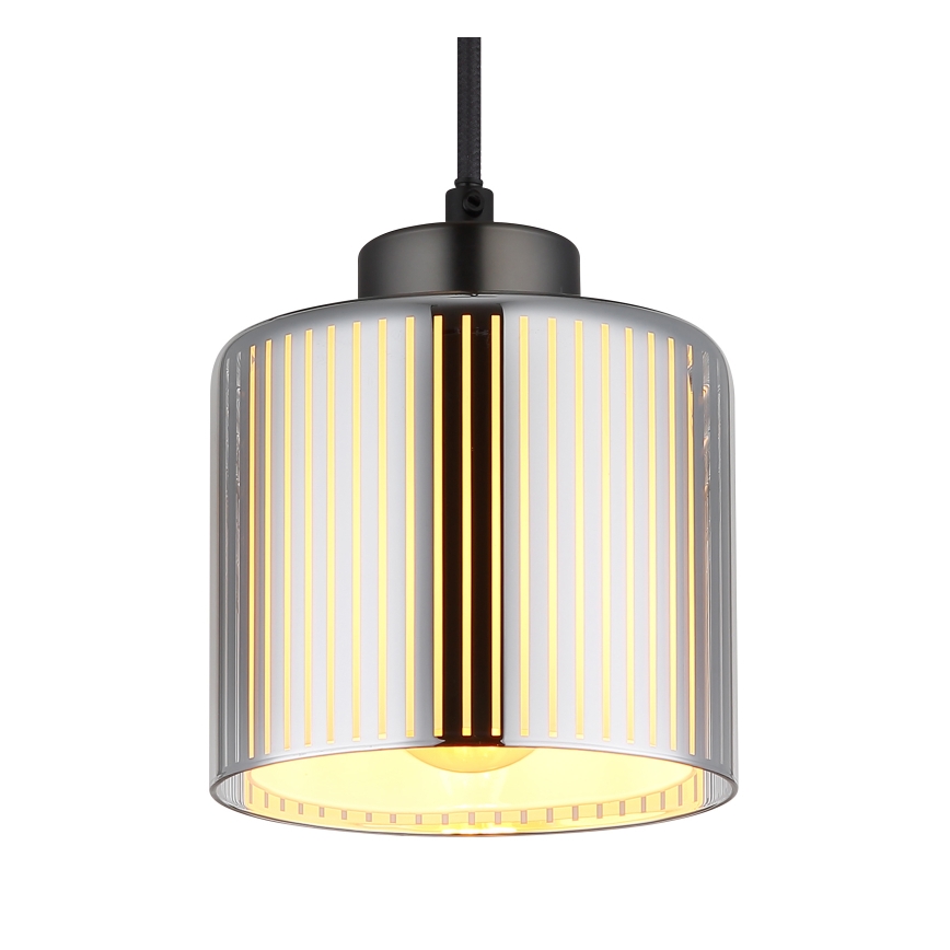 Lustră pe cablu Globo 1xE27/60W/230V crom lucios d. 14 cm