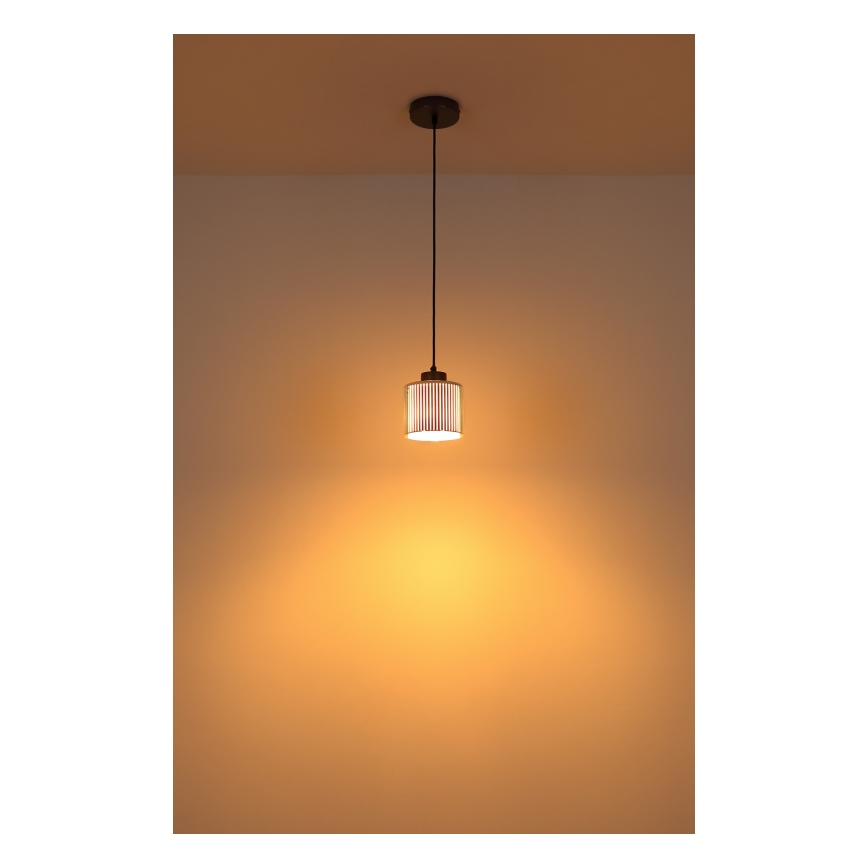 Lustră pe cablu Globo 1xE27/60W/230V crom lucios d. 14 cm