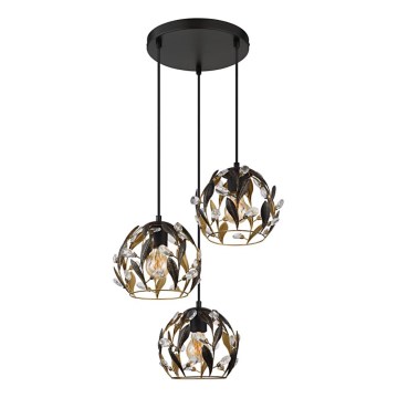 Lustră pe cablu Globo 3xE27/40W/230V d. 41 cm