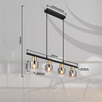 Lustră pe cablu Globo 4xE14/25W/230V