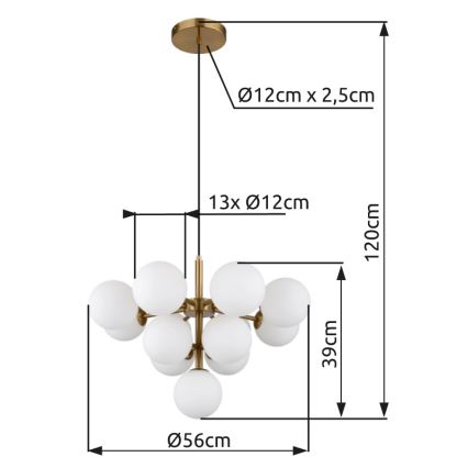 Lustră pe cablu Globo 13xG9/5W/230V