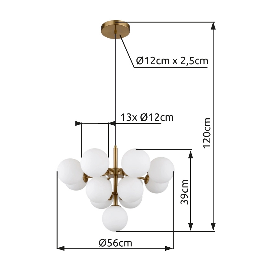 Lustră pe cablu Globo 13xG9/5W/230V