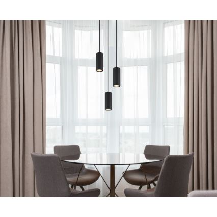 Lustră pe cablu Globo 3xGU10/25W/230V negru