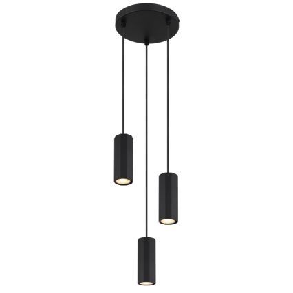 Lustră pe cablu Globo 3xGU10/25W/230V negru