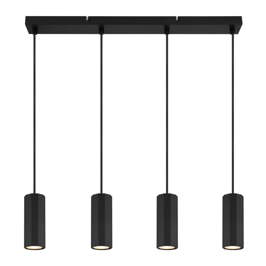 Lustră pe cablu Globo 4xGU10/25W/230V negru