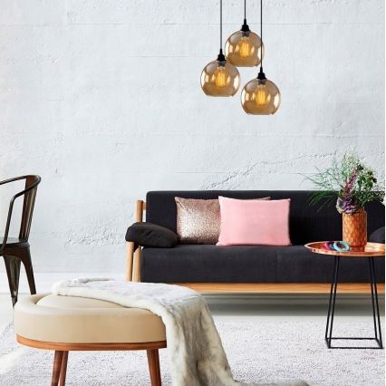 Lustră pe cablu GOLD 3xE27/40W/230V