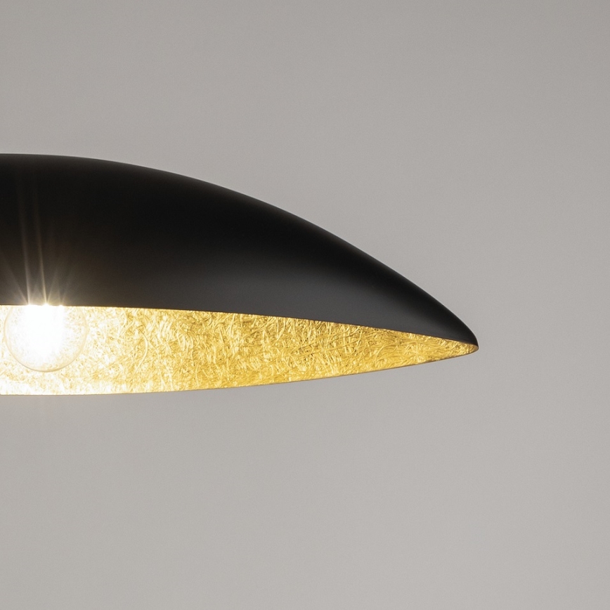 Lustră pe cablu GONDOLA 2xE27/60W/230V negru/auriu