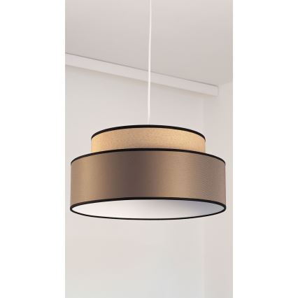 Lustră pe cablu GRACE 1xE27/60W/230V bej/maro