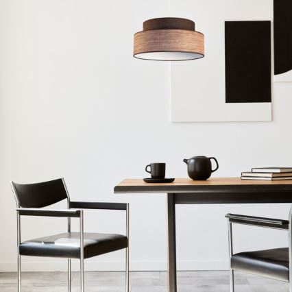 Lustră pe cablu GRACE 1xE27/60W/230V maro/bej