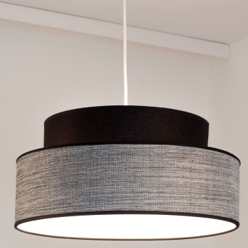 Lustră pe cablu GRACE 1xE27/60W/230V negru/gri