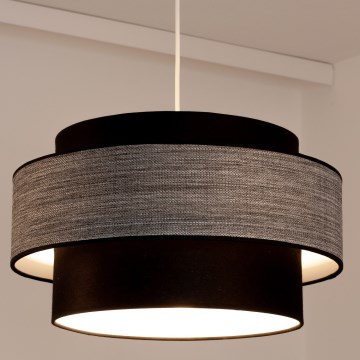 Lustră pe cablu GRACE 1xE27/60W/230V negru/gri