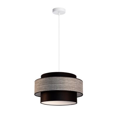 Lustră pe cablu GRACE 1xE27/60W/230V negru/gri