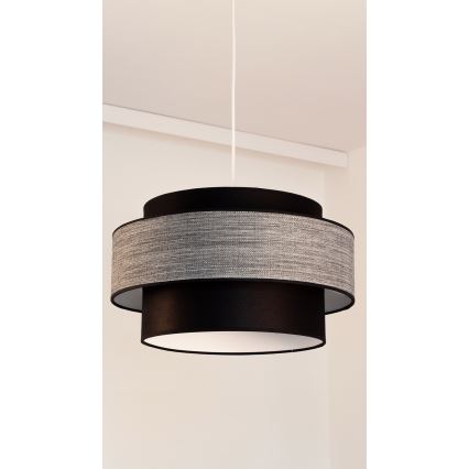 Lustră pe cablu GRACE 1xE27/60W/230V negru/gri
