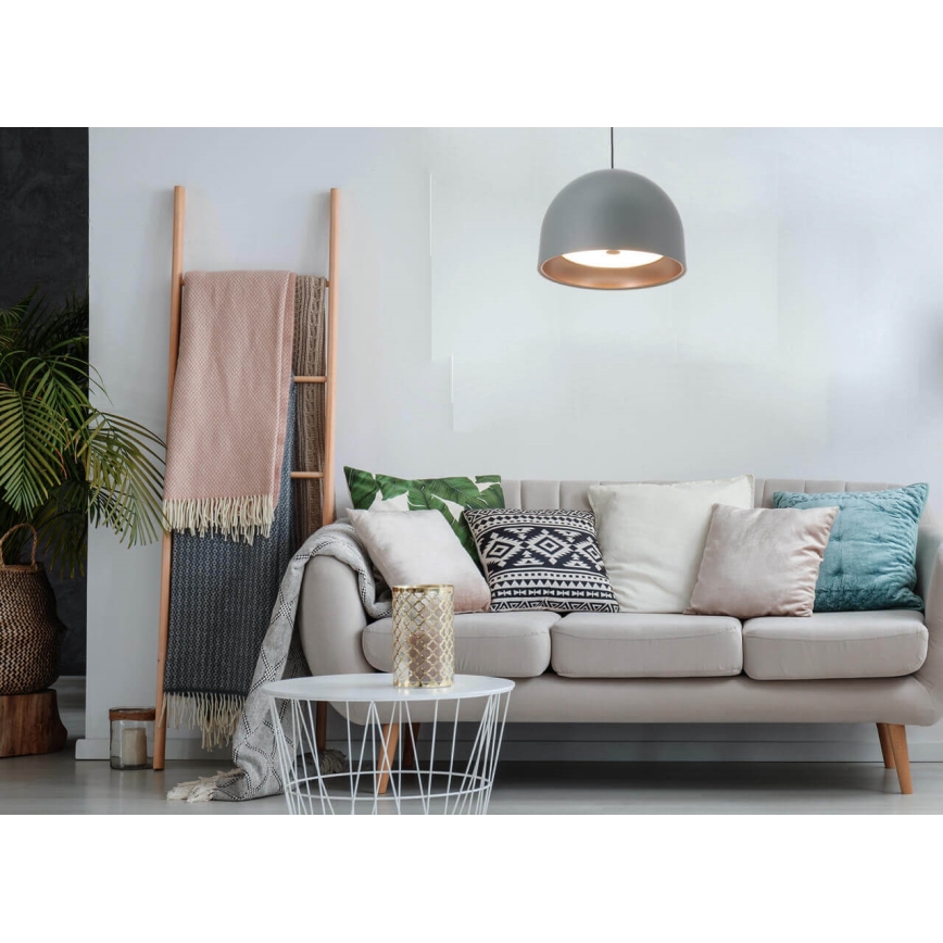 Lustră cablu GRAVITY 3xE27/7W/230V gri 